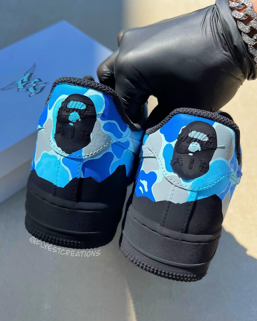 Hand Painted Camo Custom Air Force 1 Sneakers-shecustomize