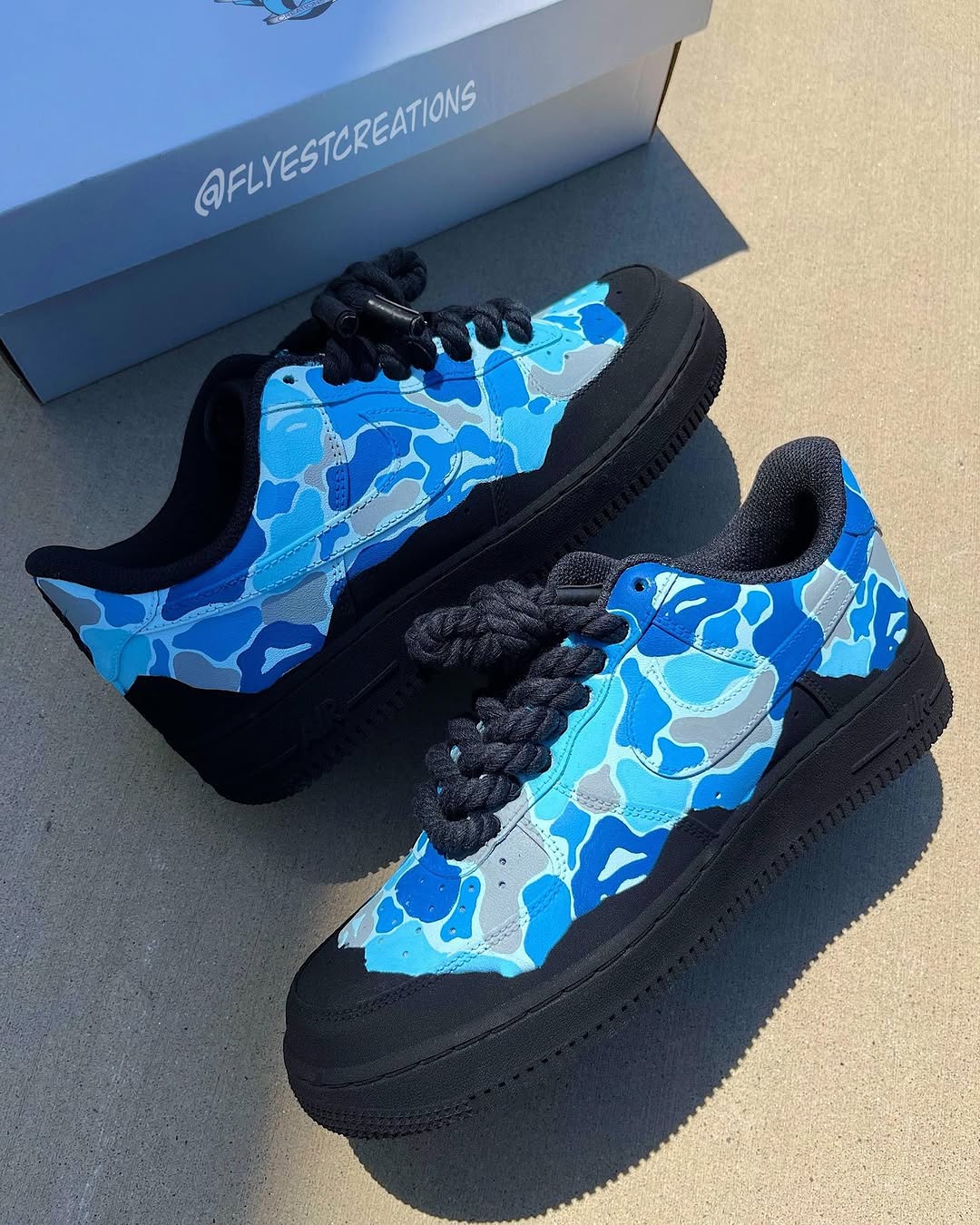 Hand Painted Camo Custom Air Force 1 Sneakers-shecustomize