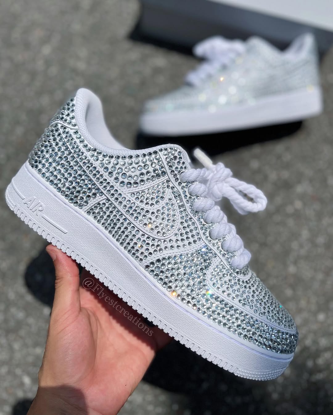 Handmade Full Rhinestone Custom Air Force 1 Sneakers-shecustomize
