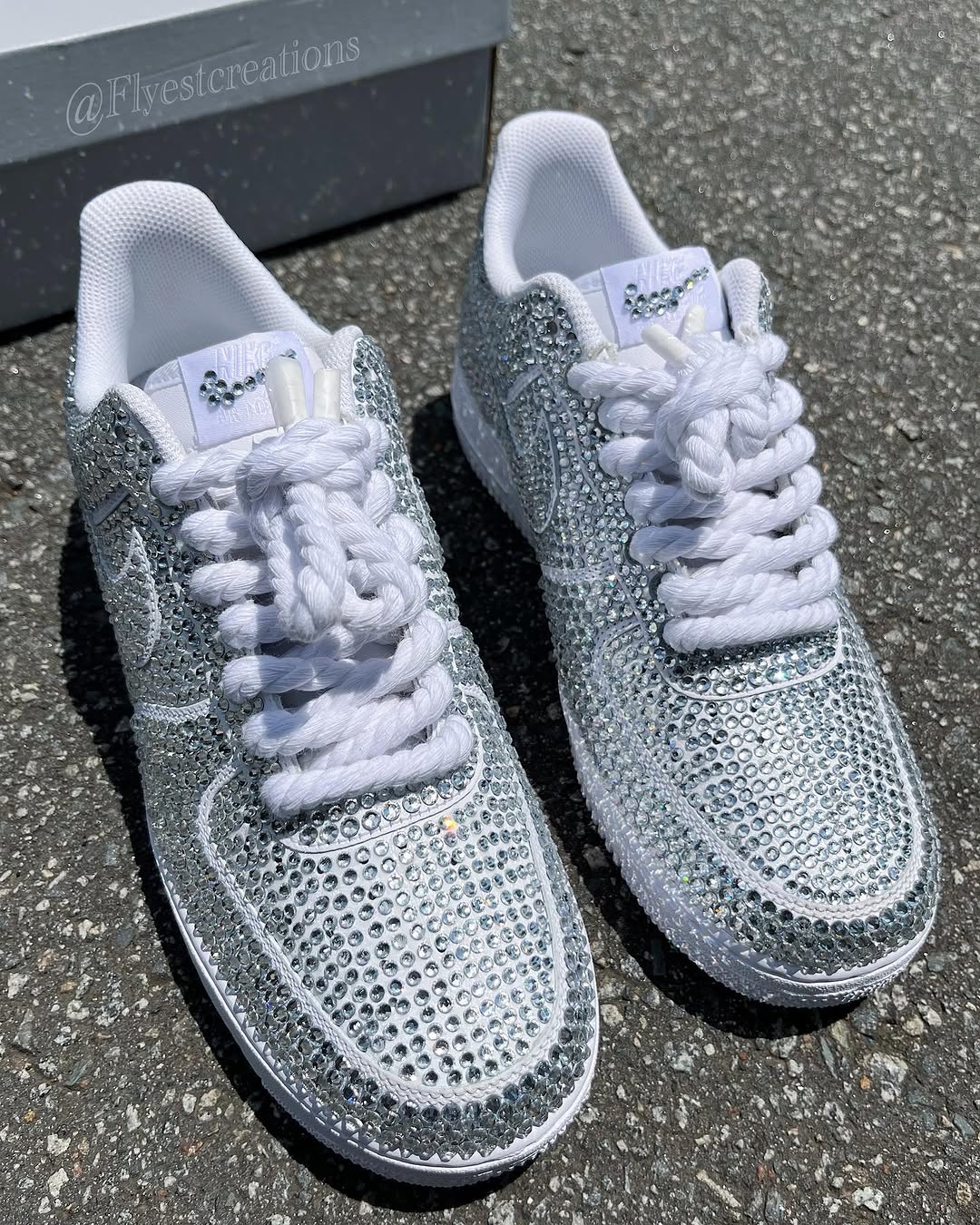 Handmade Full Rhinestone Custom Air Force 1 Sneakers-shecustomize