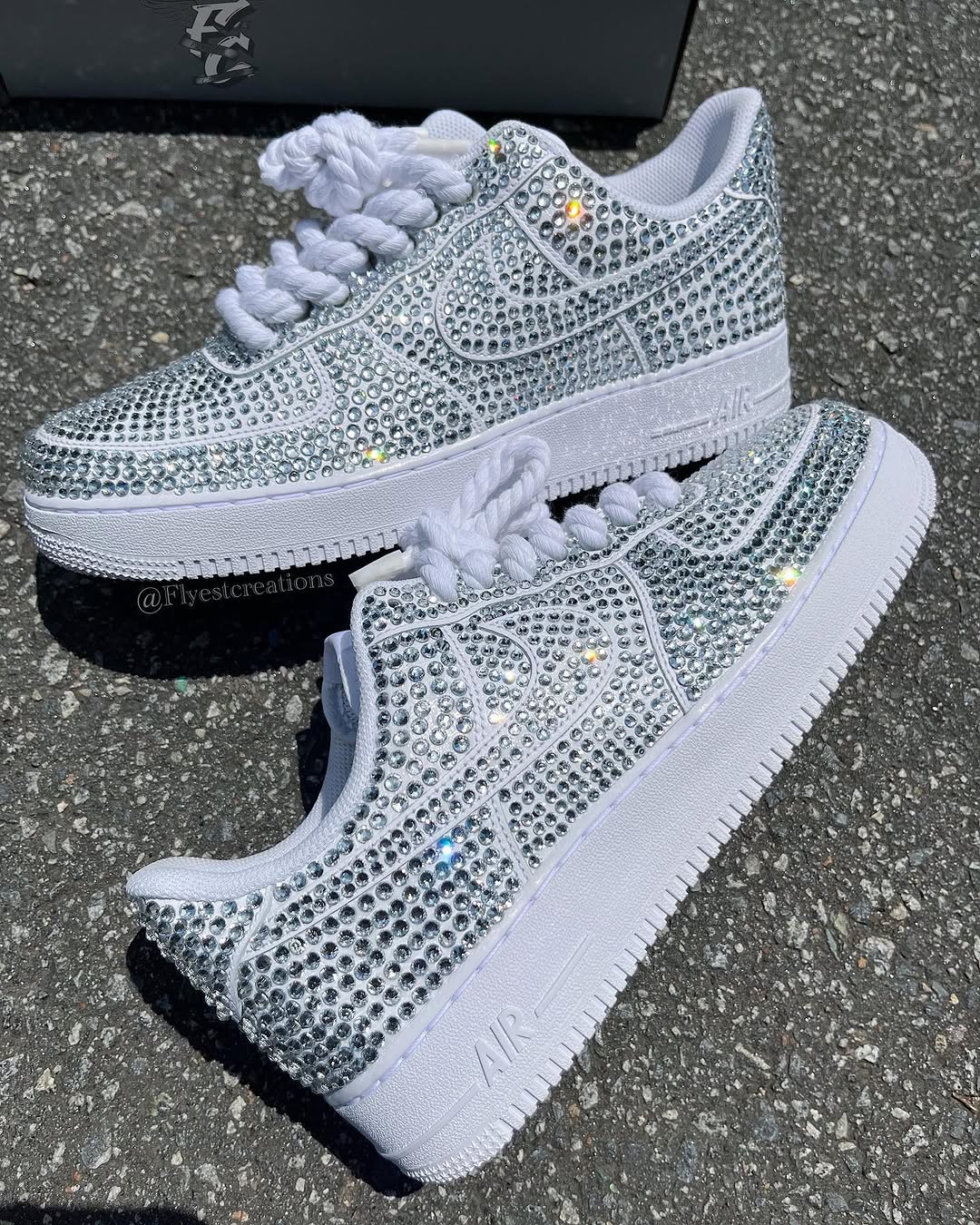 Handmade Full Rhinestone Custom Air Force 1 Sneakers-shecustomize