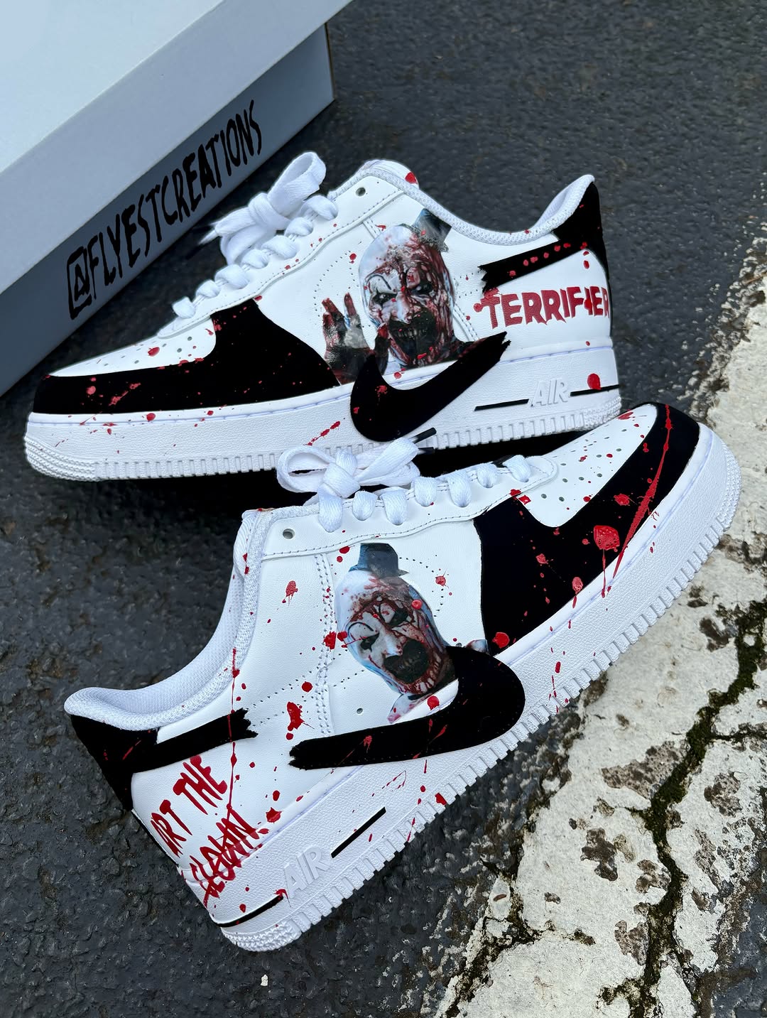 Hand Painted Terrifier Custom Air Force 1 Sneakers-shecustomize