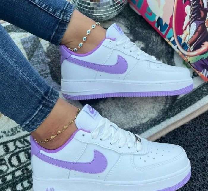 Custom Air Force 1 White And Baby Purple