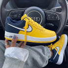 Yellow Blue Custom Air Force 1 Sneakers