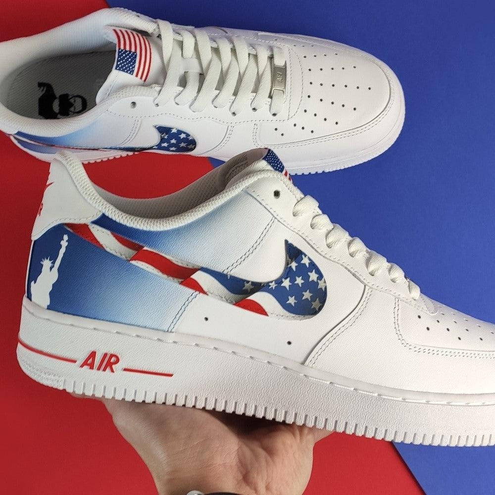 American Flag Statue of Liberty Custom Air Force 1-shecustomize