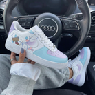 Baby Blue Baby Pink Cartoon Bear Hearts Smile Cinnamoroll Custom Air Force 1-shecustomize