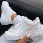 Baby Blue Baby Pink Floral Splatter Custom Air Force 1-shecustomize