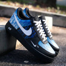 Baby Blue Black Monogram Custom Air Force 1-shecustomize