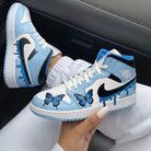 Baby Blue Butterfly Drip Custom Air Jordan 1-shecustomize