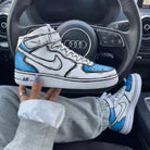 Baby Blue Comic Outline Custom Air Force 1-shecustomize