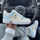 Baby Blue Cream Star Custom Air Force 1-shecustomize