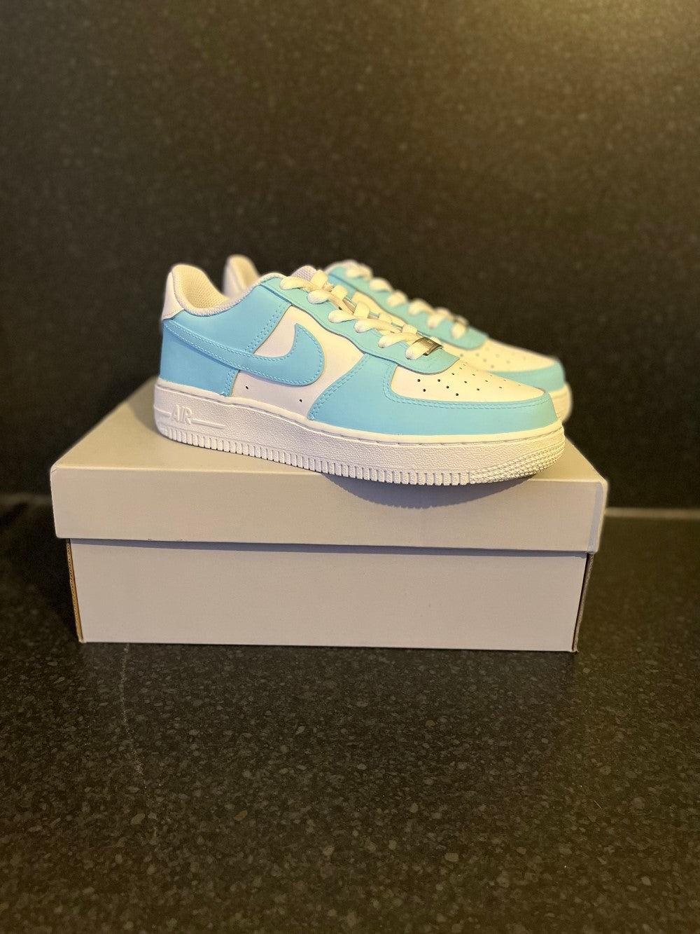 Baby Blue Custom Air Force 1-shecustomize