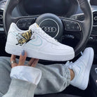 Baby Blue Gold Butterflies Custom Air Force 1-shecustomize