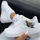 Baby Blue Gold Butterflies Custom Air Force 1-shecustomize