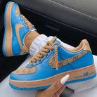 Baby Blue Khaki GG Custom Air Force 1-shecustomize