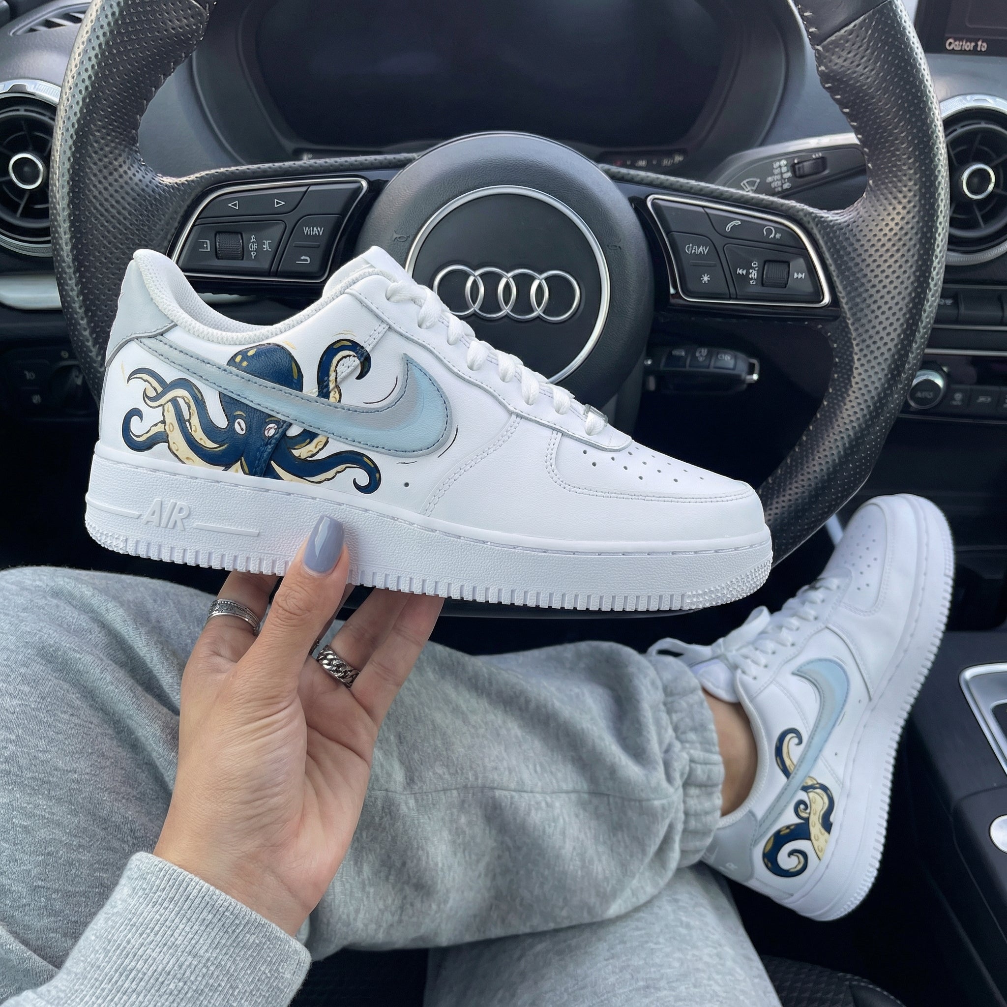 Baby Blue Octopus Custom Air Force 1-shecustomize