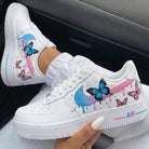 Baby Blue Pink Butterfly Custom Air Force 1-shecustomize