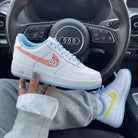 Baby Blue Pink Cartoon Eyes Custom Air Force 1-shecustomize