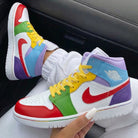 Baby Blue Purple Red Green Yellow Custom Air Jordan 1-shecustomize