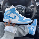 Baby Blue White Astronaut Starry Sky Custom Air Jordan 1-shecustomize