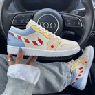 Baby Blue Yellow Pink Candy Cane Swoosh Red Dot Custom Air Jordan 1-shecustomize