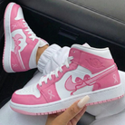 Baby Pink And White Bow And Ribbon Custom Air Jordan 1-shecustomize