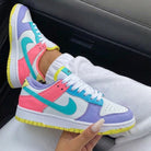 Baby Pink Baby Blue Color Block Custom Dunk-shecustomize