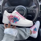 Baby Pink Baby Blue Stitch Angel Custom Air Force 1-shecustomize