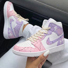 Baby Pink Baby Purple LV Cross - themed Custom Air Jordan 1-shecustomize