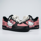 Baby Pink Black Hello Kitty Bows Drip Custom Air Force 1-shecustomize