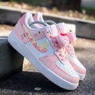 Baby Pink Checkerboard Cherry Custom Air Force 1-shecustomize