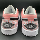 Baby Pink Crackle Pattern Custom Air Jordan 1-shecustomize