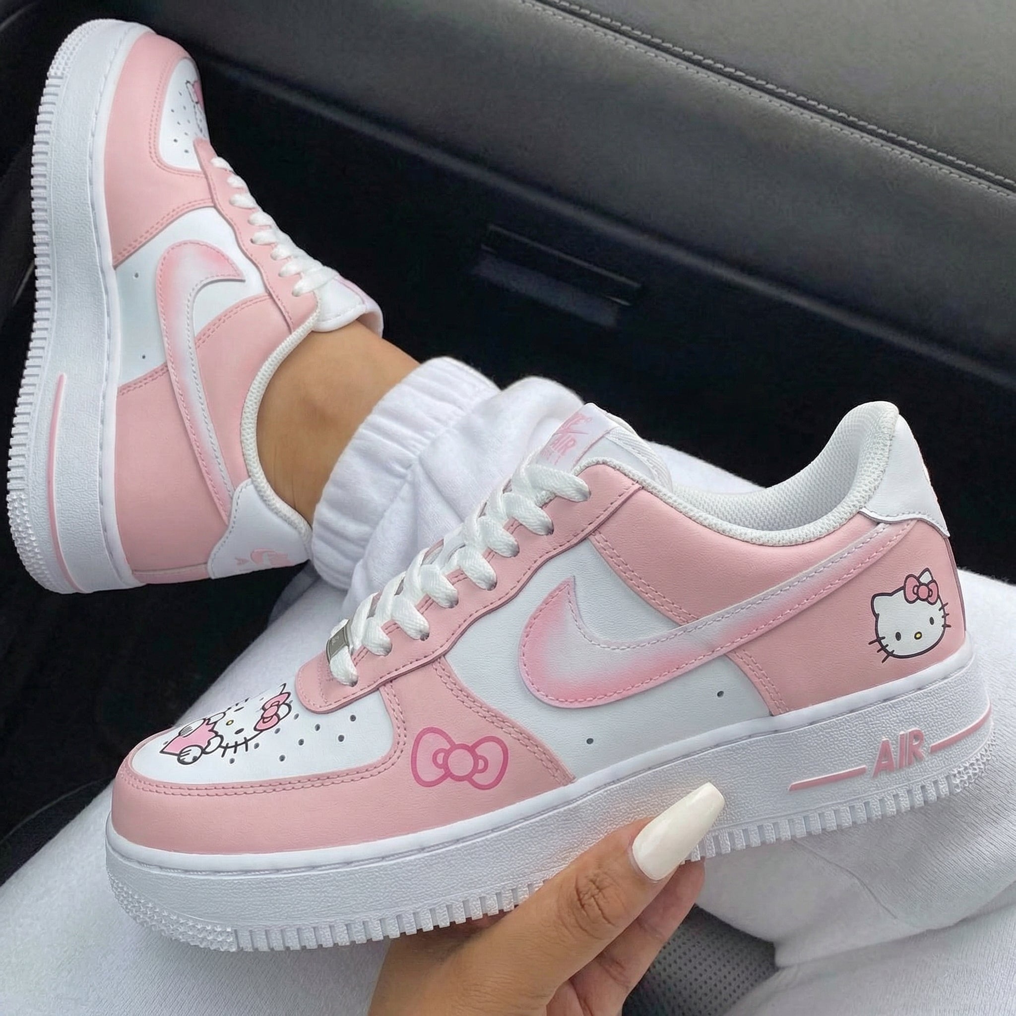 Baby Pink Hello Kitty Custom Air Force 1-shecustomize