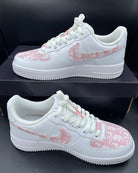 Baby Pink LV Pattern Custom Air Force 1-shecustomize