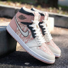 Baby Pink LV Pattern Custom Air Jordan 1-shecustomize