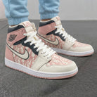Baby Pink LV Pattern Custom Air Jordan 1-shecustomize