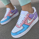 Baby Pink Purple Blue Cartoon Custom Air Force 1-shecustomize