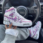 Baby Pink Purple Butterflies Custom Air Force 1-shecustomize