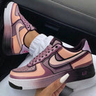 Baby Pink Purple Cartoon Style Custom Air Force 1-shecustomize
