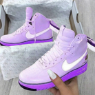 Baby Pink Purple Custom Air Force 1-shecustomize