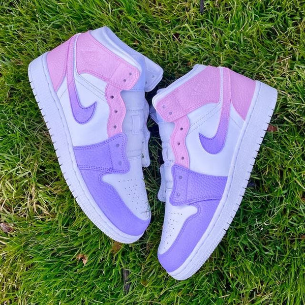 Baby Pink Purple Custom Air Jordan 1-shecustomize