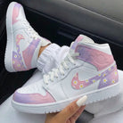 Baby Pink Purple Daisy Custom Air Jordan 1-shecustomize