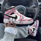 Baby Pink Rainbow Wave Custom Air Force 1-shecustomize