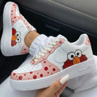 Baby Pink Red Polka Dots Elmo Cartoon Custom Air Force 1-shecustomize