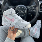 Baby Pink Splatter Custom Air Force 1-shecustomize