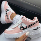 Baby Pink White Floral Custom Air Force 1-shecustomize
