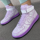 Baby Purple Floral Custom Air Force 1-shecustomize