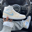 Beige Baby Blue Donut Drip Sprinkles Custom Air Jordan 1-shecustomize