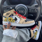 Beige Black White Floral Custom Air Jordan 1-shecustomize