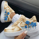 Beige Blue Rose Custom Air Force 1-shecustomize